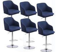 Set of 2/4/6/1 Curved Bar Stool Slipcovers with Backs and Arms, Stretch Swivel High Chair Protector for Counter Kitchen Dining Room Pub Cover