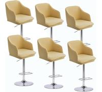 Set of 2/4/6/1 Curved Bar Stool Slipcovers with Backs and Arms, Stretch Swivel High Chair Protector for Counter Kitchen Dining Room Pub Cover