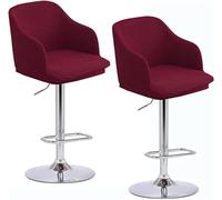 Set of 2/4/6/1 Curved Bar Stool Slipcovers with Backs and Arms, Stretch Swivel High Chair Protector for Counter Kitchen Dining Room Pub Cover