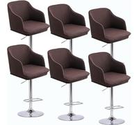 Set of 2/4/6/1 Curved Bar Stool Slipcovers with Backs and Arms, Stretch Swivel High Chair Protector for Counter Kitchen Dining Room Pub Cover