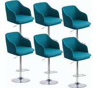 Set of 2/4/6/1 Curved Bar Stool Slipcovers with Backs and Arms, Stretch Swivel High Chair Protector for Counter Kitchen Dining Room Pub Cover