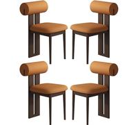 Set of 2/4/6 Solid Wood Dining Chairs | & Stylish Kitchen Living Room Restaurant Seating | Comfortable Wooden Chairs for Home & Study | 4PASS