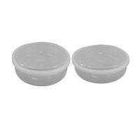 (Set of 2) - 5 x 2000 ML with 5 x 2500 ML Clear Round Large Plastic Food Containers Storage Box Microwave & Freezer Safe Meal Prep Food Tubs Takeaway Containers with Airtight Lids for Kitchen
