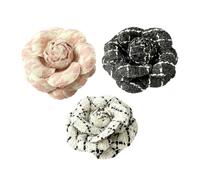 Set of 2/5PCS 70MM Satin Flower Brooch For Women With Pear Chain Wedding Brooches Mens Rose Flower Lapel Brooch Pin Rose Lapel Pin Corsage