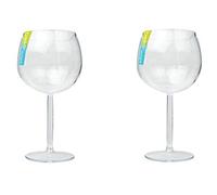 Set of 2 600ml Reusable Plastic Gin Tonic Balloon Cocktail Glass