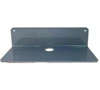 Set of 2 Acrylic Floating Wall Display Shelf With Cable Mini Storage DVD Rack