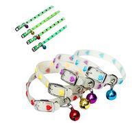 Set of 2 Adjustable Glowing Luminous Collar for Cats Dogs Paws Fish Mouse Hearts (Hearts)