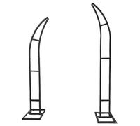 Set of 2 Adjustable Metal Arch Stand Half Moon Wedding Arches for Wedding Birthday Party & Graduation Decor Black 1.5m & 1.8m Frames - Perfect Event Backdrop