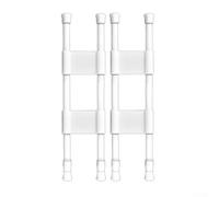 Set of 2 Adjustable Tension Rods for RV Refrigerators Keep Food and Drinks Secure (white 40-70CM)
