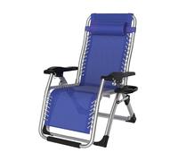 Set of 2 Adjustable Zero Gravity Folding Reclining Lounge Chair with Pillow Foldable Tanning Chairs for Outside Patio Chaise Lounge Chairs Beach Chair Lounger Foldable with Cup Holder,One Size, Blue
