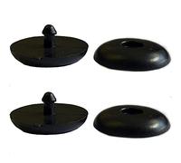 (Set of 2) ADL Seat Belt Stopper Clip Universal Buckle Button holders Stud Pin Black Plastic