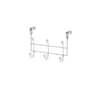 Set of 2 Akoya Black Over Door Storage Hooks Showerdrape Metallic Silver One Size