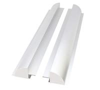 Set of 2 aluminium solar panel side brackets/spoilers for fitting solar panels to motorhomes, caravans, boats or roofs