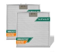 Set of 2 Aluminum Grease Filters for GE Range Hood Models JVX5300 Simple Care Instructions