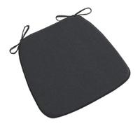 Set of 2 Anti Slip Black Kitchen Dining Chair Cushions 45x42x3 cm with Ties Perfect for Office Garden Living Room Comfortable Seat Pads for Home Décor