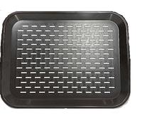 Set of 2 Anti Slip Food Tray Rectangular Top and Bottom Non Slip Tray Plastic | Trays for Eating Dinner Drinks w/High Grip Rubber Surface, Easy Grip | Serving Tray without Handles