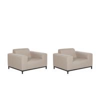 Set of 2 Armchairs ROVIGO Fabric Beige