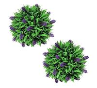 Set of 2 Artificial Boxwood Ball with Lavender 28 cm
