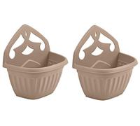 Set of 2 Athens Plastic Outdoor Wall Hanging Planter Pot