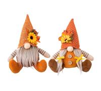 Set of 2 Autumn Decorations, Autumn Gonk Decor, Autumn Faceless Gnomes, Sunflower Maple Leaf Elf Dwarf Tomte, Gnomes Plush Stuffed Decor Ornaments Fall Decor for Kitchen Home Office Decorations