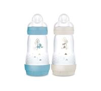 Set of 2 Baby Bottles - MAM - Easy Start / Anti-Colic - 260 ml - Flow 2 Teat - Ocean + Sand