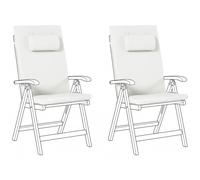 Set of 2 Back/Seat Cushions JAVA/AMANTEA PREMIUM 50 x 71 cm Off-White