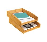 CEP Silva Bamboo Letter Tray Pk 2