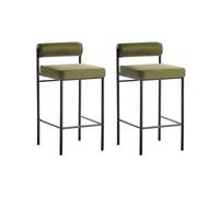 Set of 2 Bar Chairs AMAYA Green