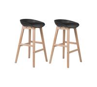 Set of 2 Bar Chairs MICCO Black