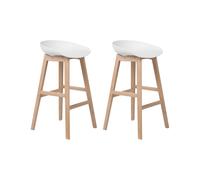 Set of 2 Bar Chairs MICCO White