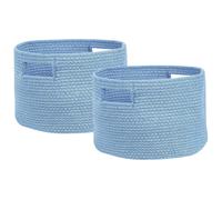 Set of 2 Baskets CHINIOT Cotton Light Blue