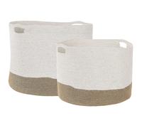 Beliani Set Of 2 Baskets Kahan Cotton White