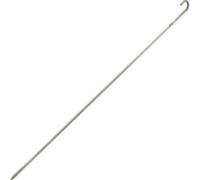 Set Of 2 Bbq Skewers 8mm Barbecue Kebab Sticks Grill Stainless Steel Hook