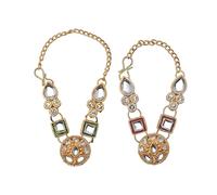 Set of 2 Beads Mala Design God Set for Ganesh Laddu Gopal/Devi Maa/Radha Krishna Haar Sringar Deity jewellary for All God Statue Indian Traditional Janmashtmi Decorations(Size-1.5")(Multicolour)