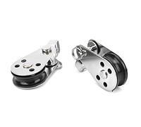 Set of 2 Bearing Pulleys - Stainless Steel Rotatable Marine Pulleys for Small Lifting, Sailboat, Yacht Flagpole, Sailing Pulley, Boat Rigging Accessories