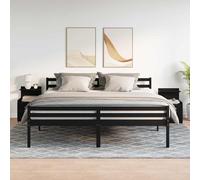 Bedside Cabinet 2pcs Black Engineered Wood 40x36.5x62 cm Nightstand 2-Drawer Set