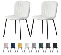 MCC Direct MCC Bella Linen Fabric Set Of 2 Dining Chairs Beige, Cream