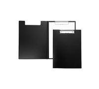 (Set of 2) - Black A4 ClipBoard with Cover PVC Clipboard Folder File Fold Over Clipboard Foldable Sturdy Hard Clipboard Writing Pad Document Holder for Nurses Business School Office Home & Stationery
