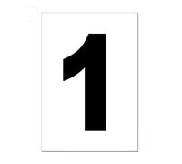 Set of 2 - Black Wheelie Bin Number 1 - Removable Self Adhesive Waterproof Durable Vinyl Stickers - Digitally Cut to the sticker Shape - size 170mm