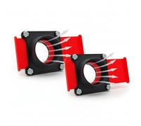 Set of 2 BlastGate - 50 mm Gate Valve DN50 for Workshop Extraction Airflow Regulation Gate Valve Black/Red for Dust Control Wood Processing and Chip Extraction