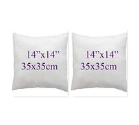 Set of 2- Bounce Back Virgin Hollow Fiber Cushion Pads Fillers Inners Inserts pillow square pads- Non allergenic- Washable- Available in 14"16"18"20"22"24"26"28"30" (14x14"(35x35cm))