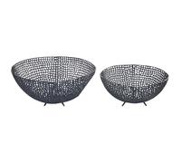 Set of 2 Bowls KRUKUT Metal Black