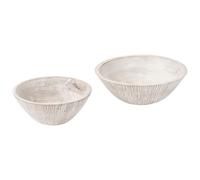 Set of 2 Bowls SIWA Mango Wood Light Brown