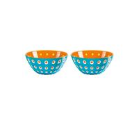 SET OF 2 BOWLSØ12CM "LE MURRINE" - Blue/White/Orange