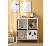 Set of 2 Boxes, in Fabric, Panda Koala beige