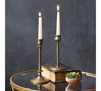 Set of 2 Brass Taper Candle Holders, Candlestick Holders, Centerpiece Table Decorative Vintage, Modern Candlelight Dinner Metal Candlestick Holders for Reception Candlelight Dinner Ornaments