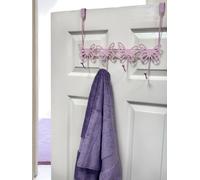 Set of 2 Butterflies Pink Over Door Storage Hooks Showerdrape Pink One Size