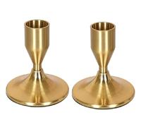 Set of 2 Candle Holder European Candle Holder Gold Candlestick Holder Decor for Table Centerpiece