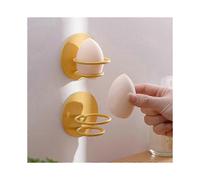 Set of 2 carbon steel makeup sponge wall holders