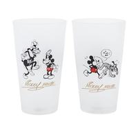 Set of 2 Casual Glass TUMBLERS 490 ML Mickey Mouse Vintage
